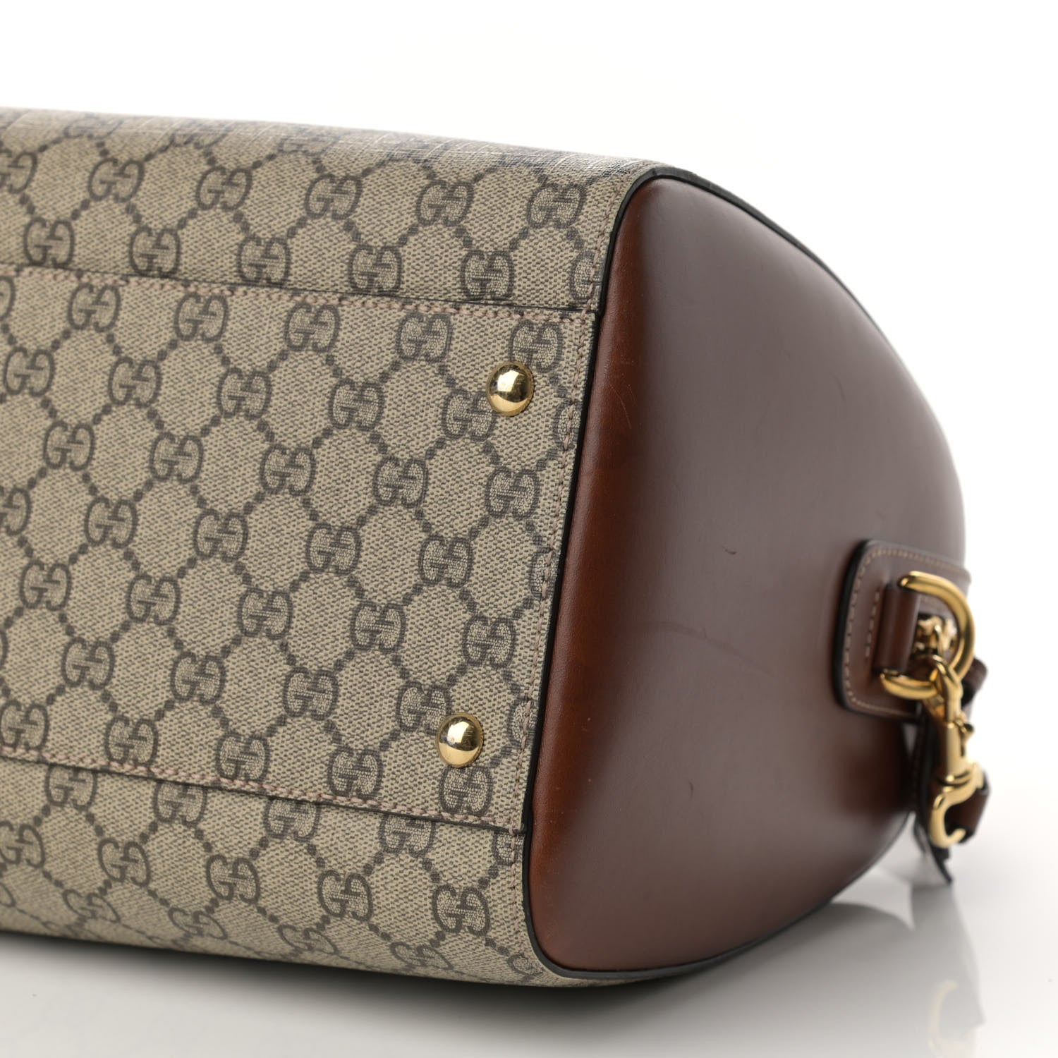 Gucci GG Supreme Monogram Medium Boston Beige Cuir 10 of 16