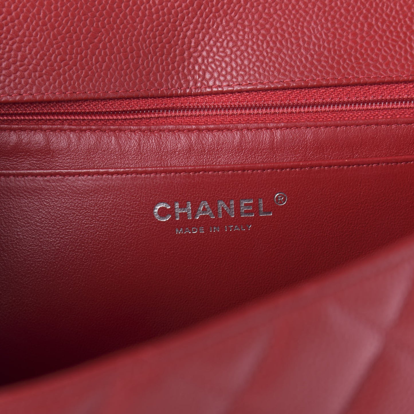Caviar Quilted Maxi Single Flap Red