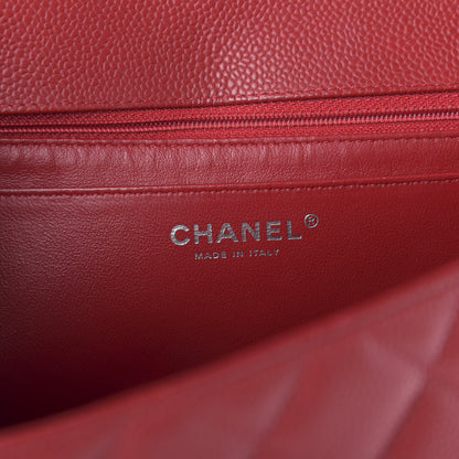 Chanel Caviar Quilted Maxi Single Flap Red 8 of 10