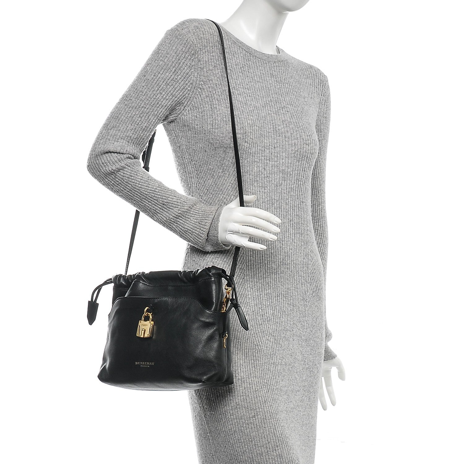 Burberry Derby Calfskin Little Crush Black 2 of 7