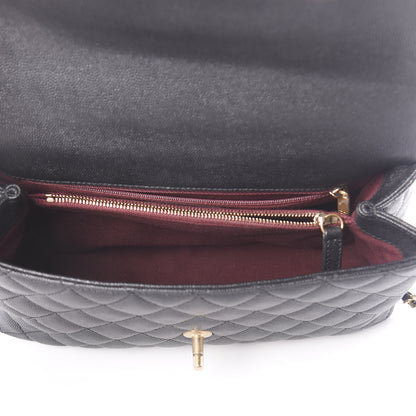 Chanel Caviar Quilted Small Coco Handle Flap Black 7 of 10