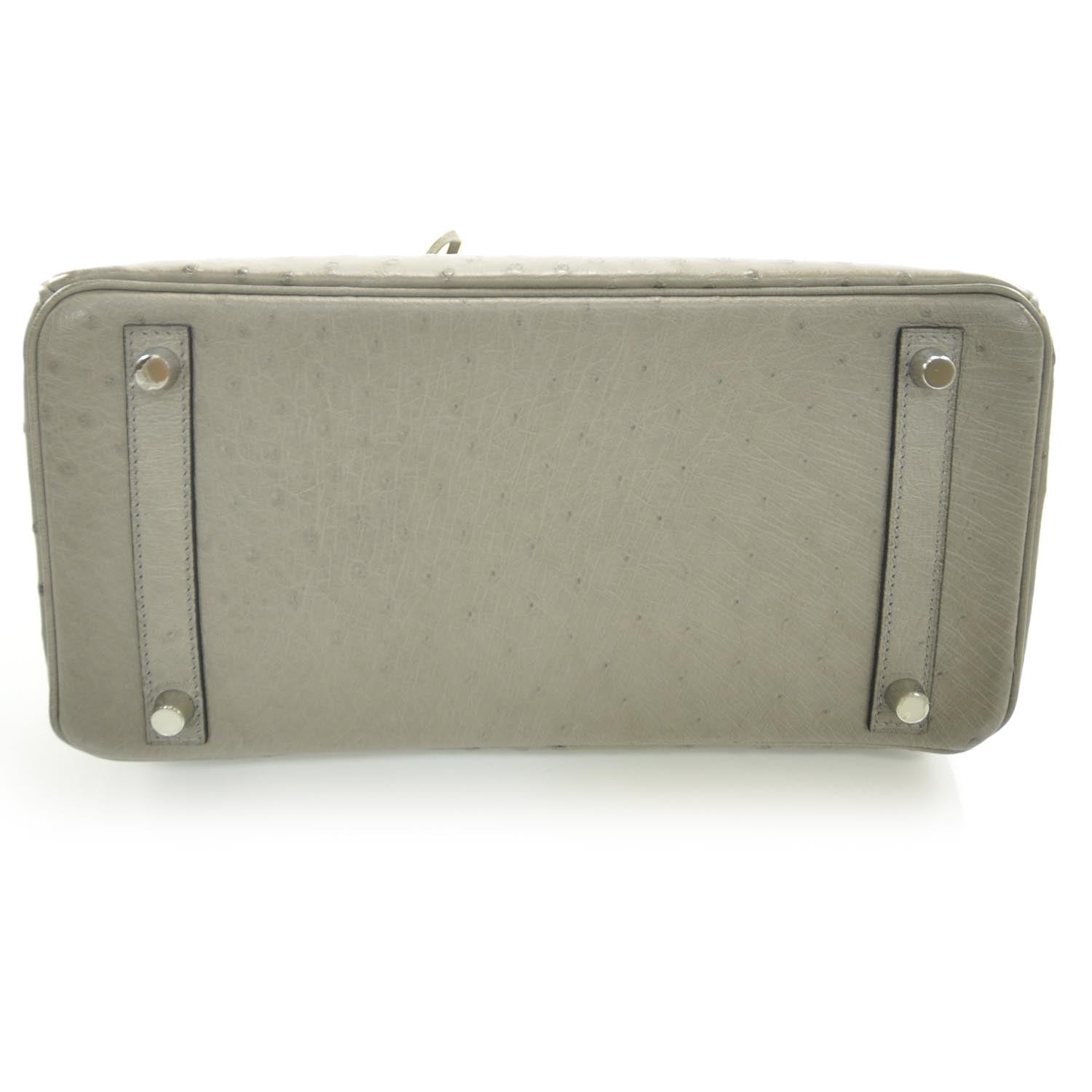Hermes Ostrich Birkin 30 Gris Tourterelle 4 of 9