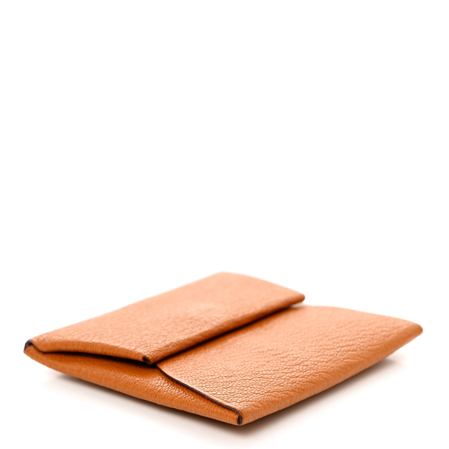 Chevre Mysore Bastia Verso Coin Purse Caramel Mauve Sylvestre