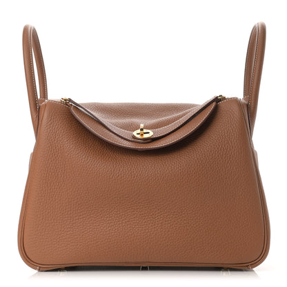 Hermes Taurillon Clemence Lindy 30 Gold 1 of 9