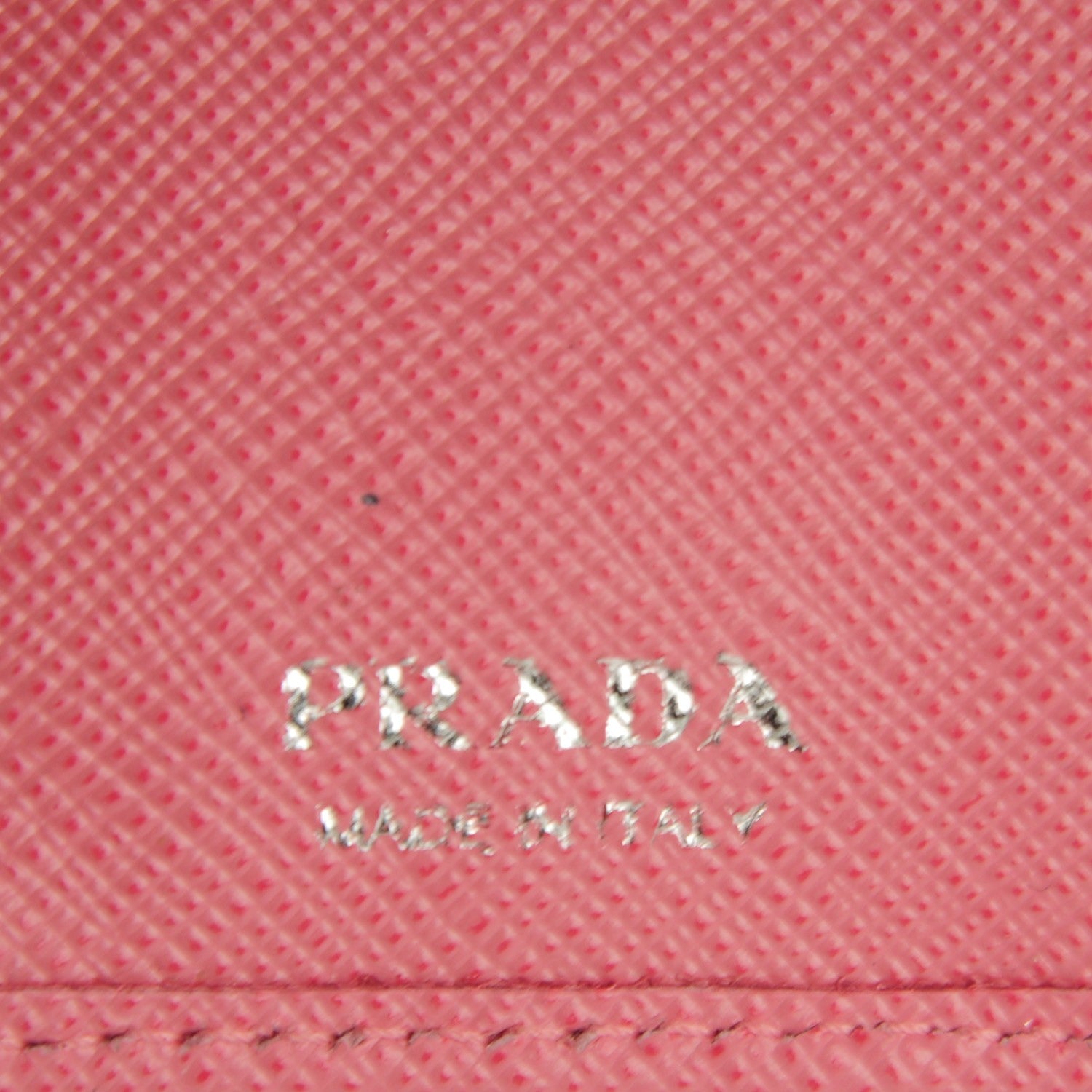 Prada Saffiano Compact Metal Bar Flap Wallet Petalo 7 of 8