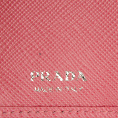 Prada Saffiano Compact Metal Bar Flap Wallet Petalo 7 of 8