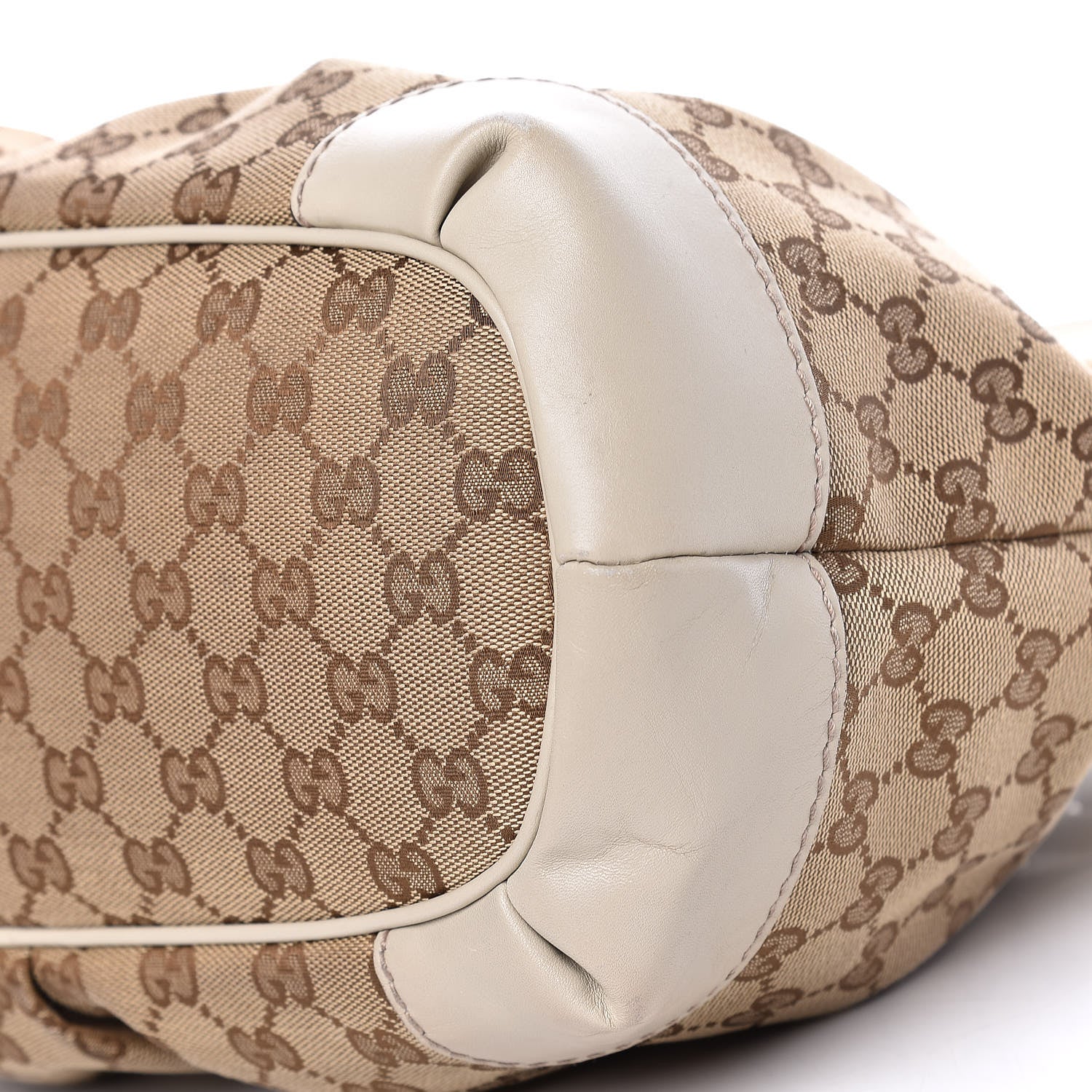 Gucci Monogram Margaux Calfskin Medium Sukey Top Handle Bag Beige Ebony Mystic White 11 of 12