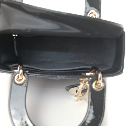 Christian Dior Patent Cannage Small Lady Dior Grey 4 of 4