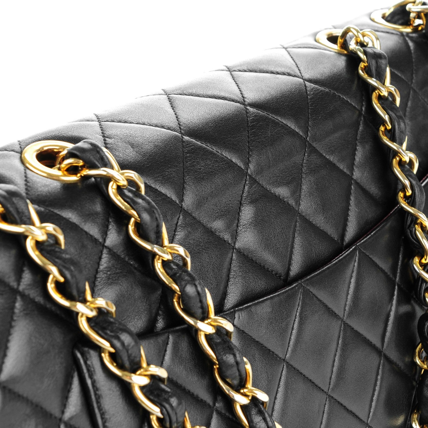 Chanel Lambskin Quilted XL Jumbo Single Flap Black 10 of 10