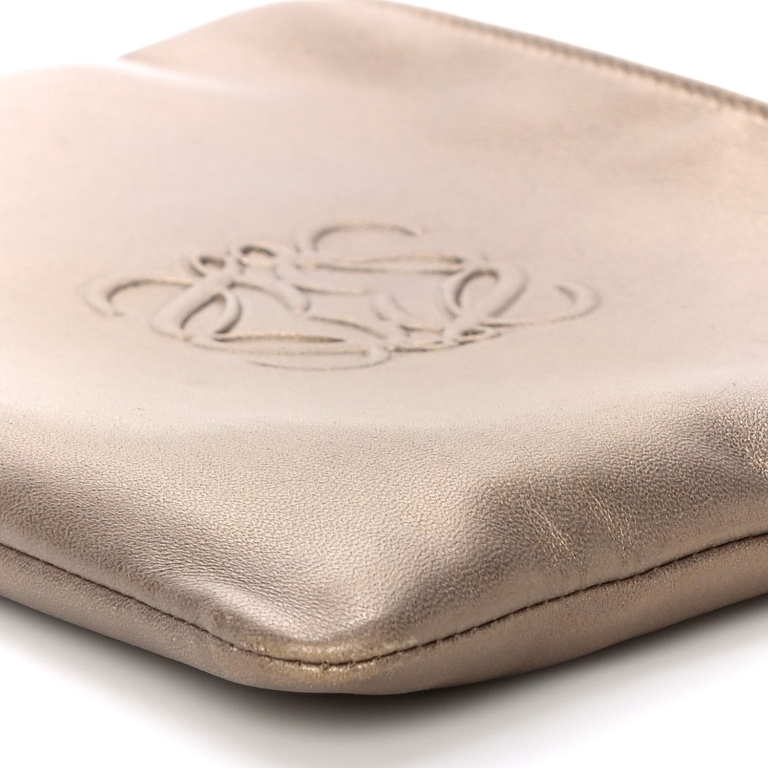 Loewe Metallic Lambskin Cosmetic Pouch Gold 9 of 10