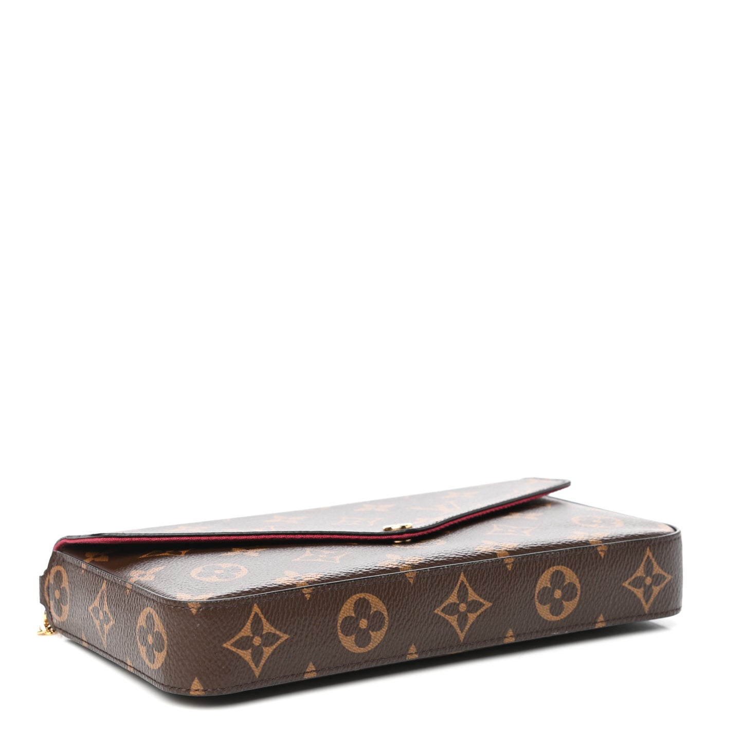 Monogram Pochette Felicie Chain Wallet Fuchsia