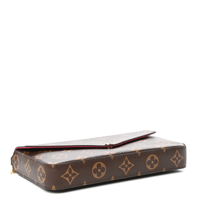 Louis Vuitton Monogram Pochette Felicie Chain Wallet Fuchsia 5 of 10