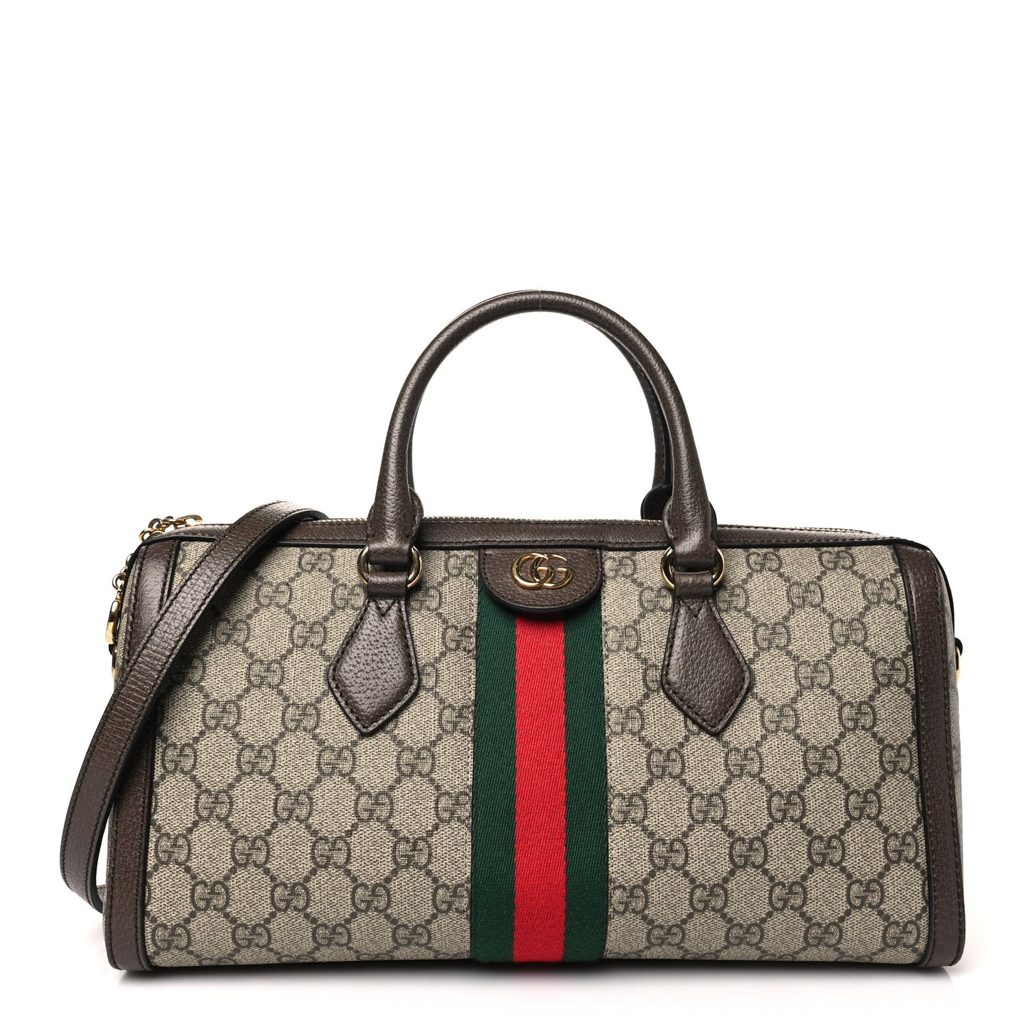 GG Supreme Monogram Web Medium Ophidia Boston Beige Ebony New Acero