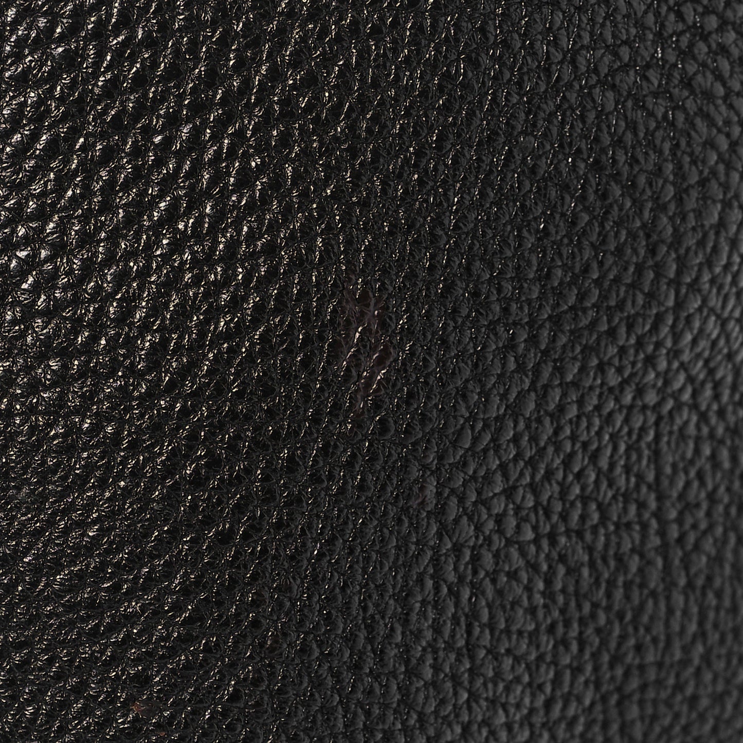 Pebbled Calfskin Large Emile Black Silver Hardware