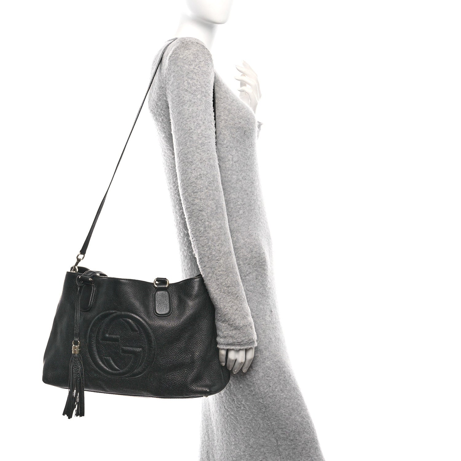 Gucci Cellarius Calfskin Medium Soho Working Tote Black 2 of 11