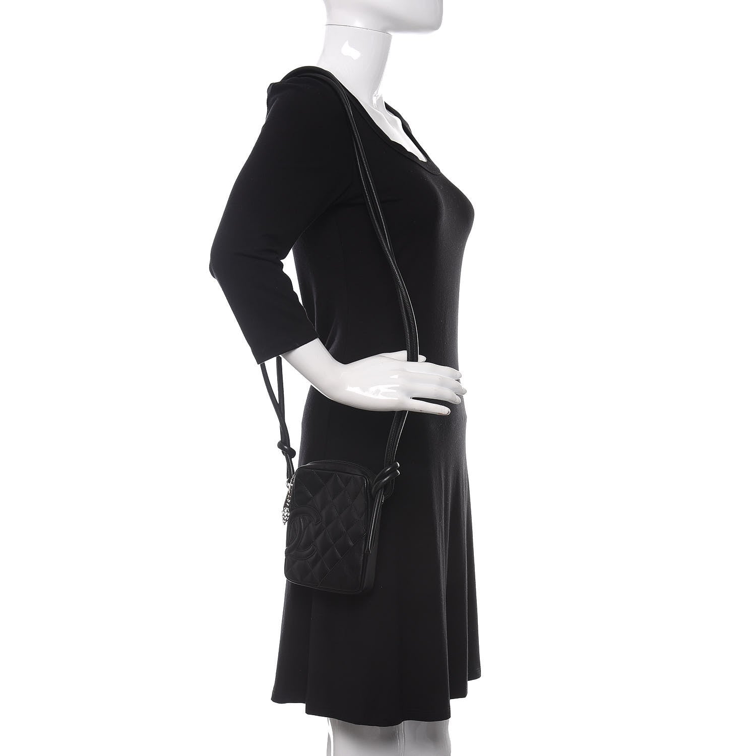 Chanel Calfskin Quilted Small Cambon Messenger Black 2 of 10