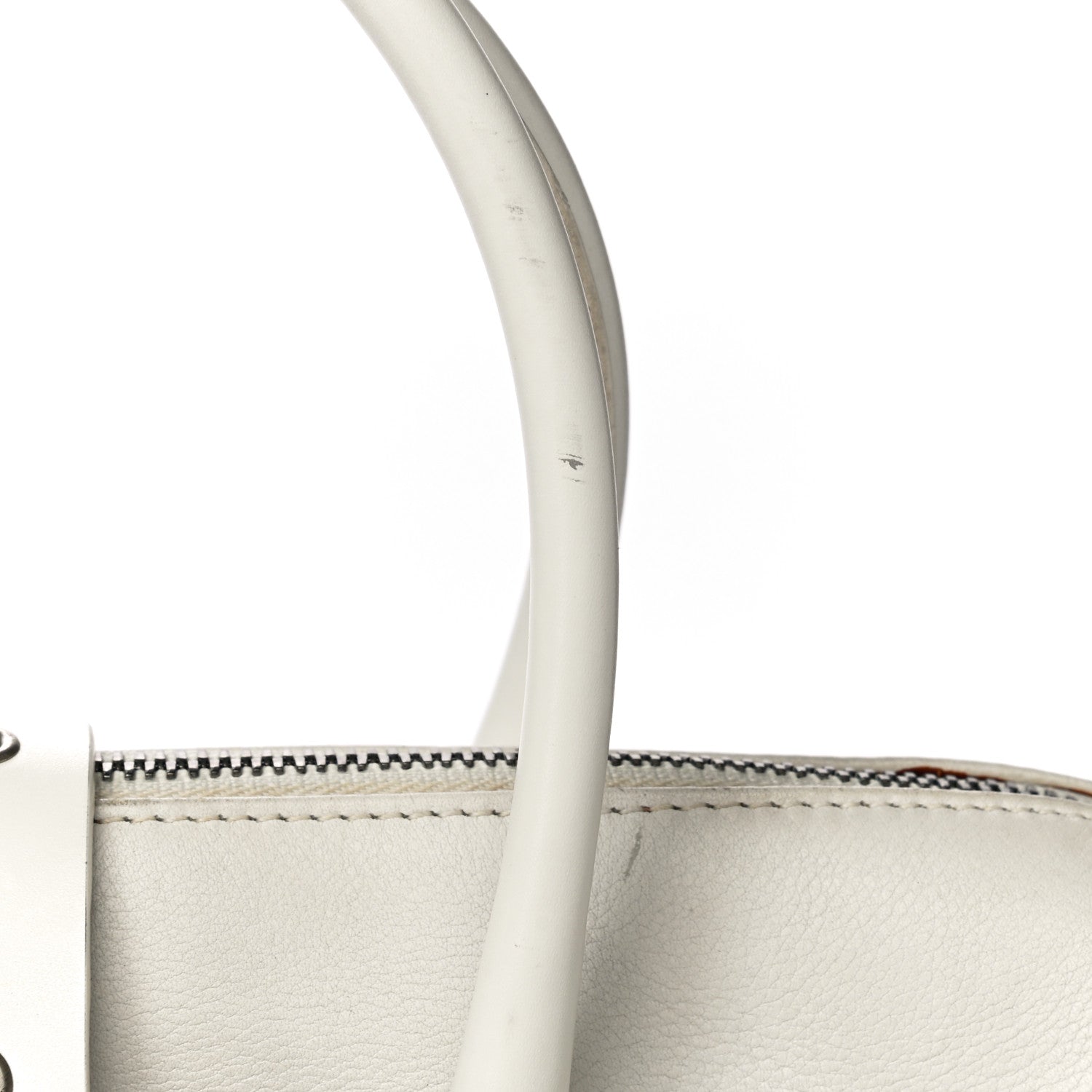 Christian Dior Grained Calfskin Street Chic Top Handle Bag White 23 of 35