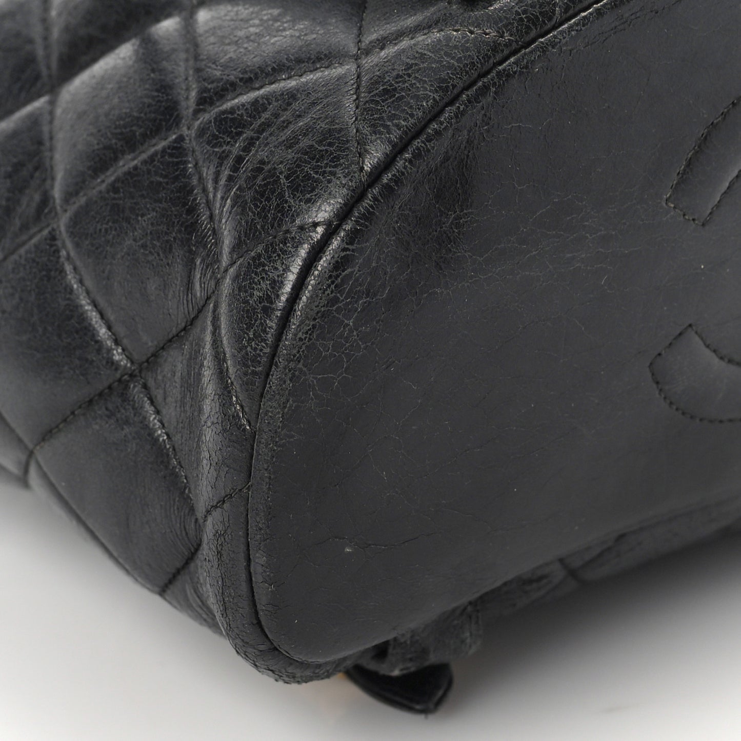 Lambskin Quilted Backpack Black