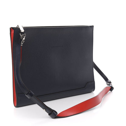 Christian Louboutin Calfskin Studded Skypouch Crossbody Clutch Marine 3 of 13