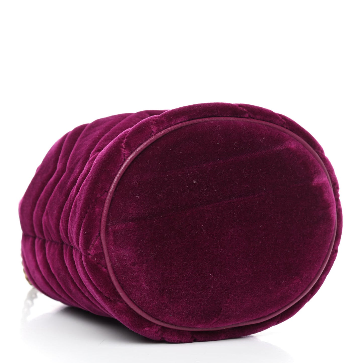Velvet Matelasse Mini GG Marmont 2.0 Bucket Bag Fuchsia Violet Cyclamen