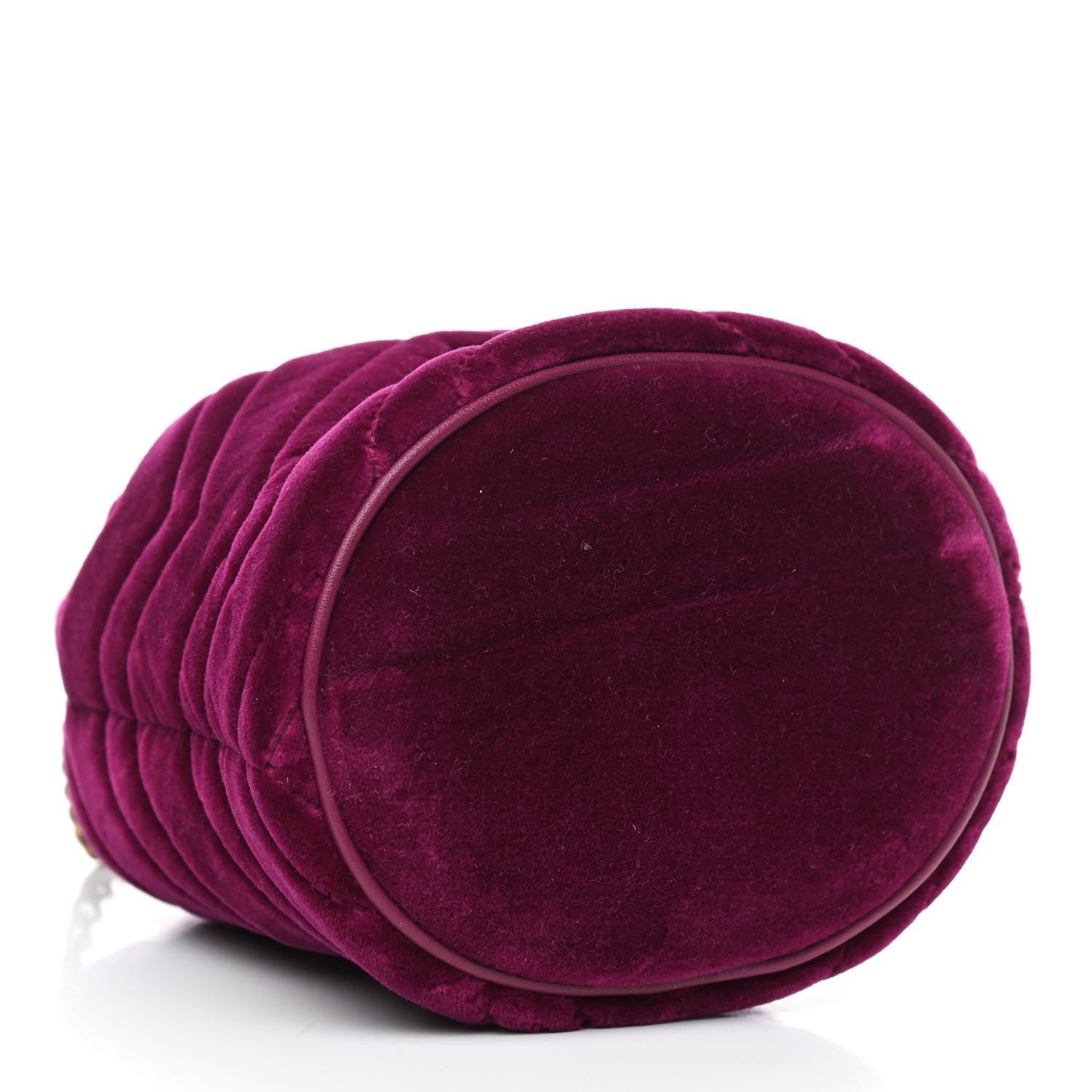 Gucci Velvet Matelasse Mini GG Marmont 2.0 Bucket Bag Fuchsia Violet Cyclamen 4 of 8