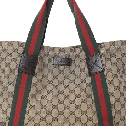Gucci GG Monogram Medium Web Handle Vertical Tote Dark Brown 10 of 10