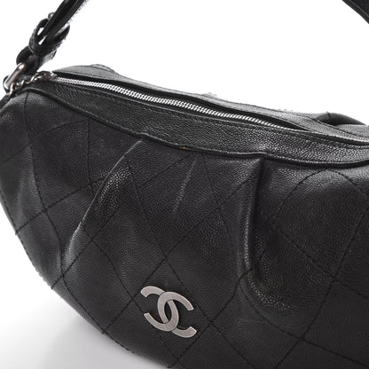 Chanel Caviar Stitched Outdoor Ligne Hobo Black 8 of 15