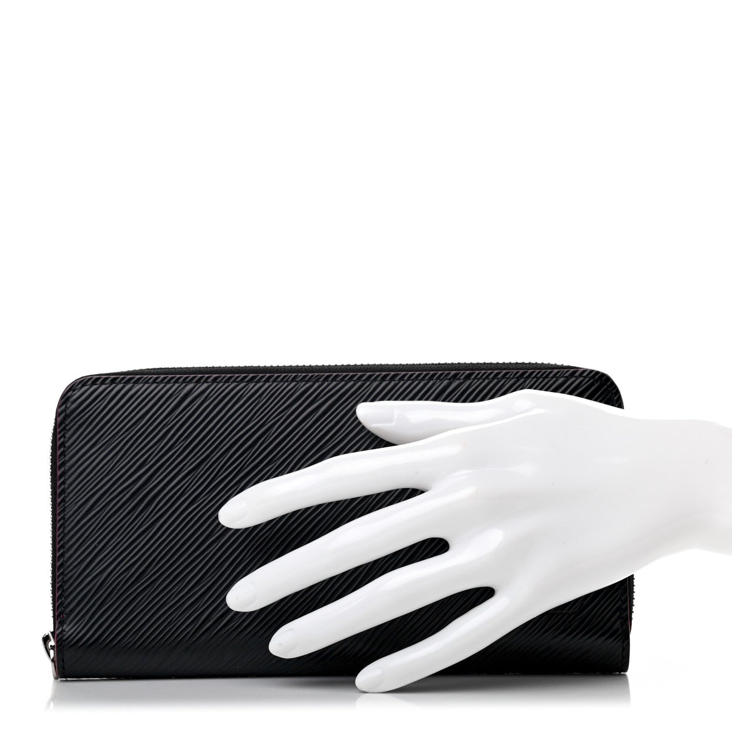 Louis Vuitton Epi Zippy Wallet Black Hot Pink 2 of 7