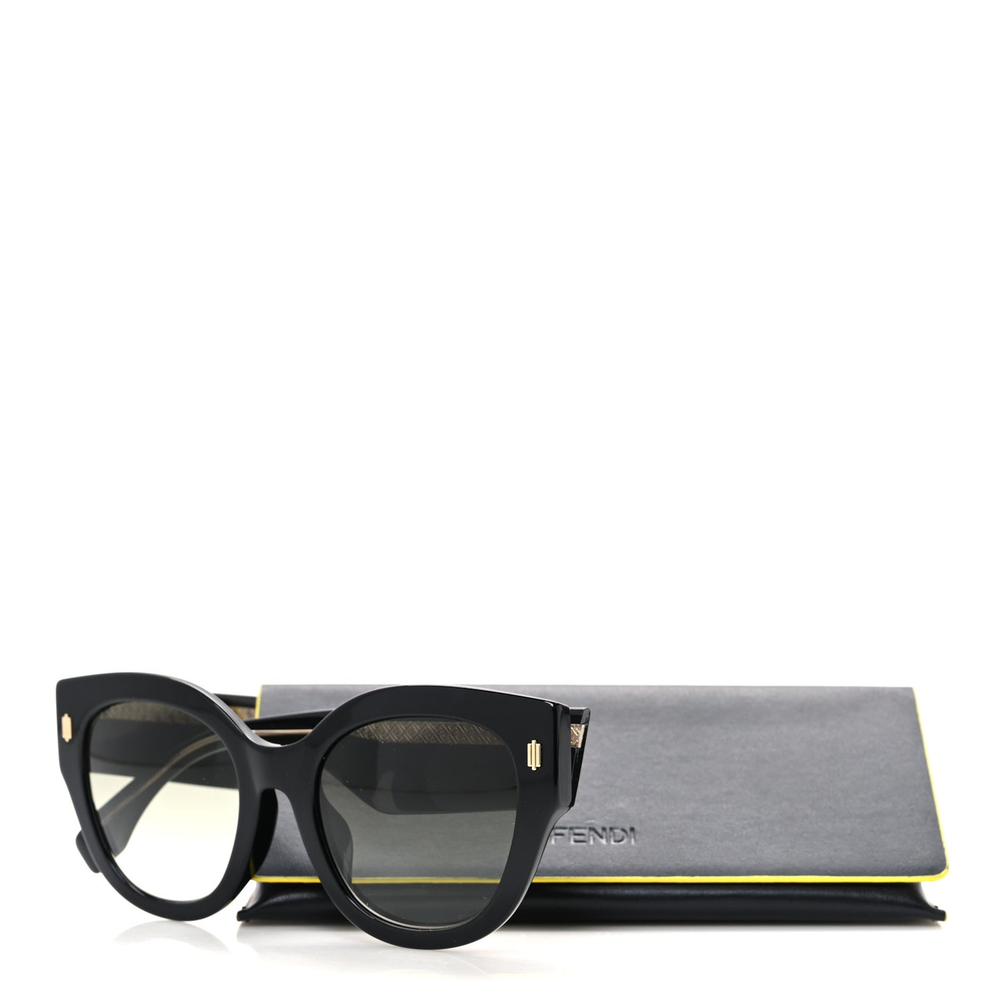 Acetate Cat Eye Sunglasses FF0452/F/S Black