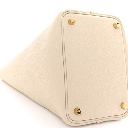 Hermes Taurillon Clemence Picotin Lock 18 PM Beton 9 of 11