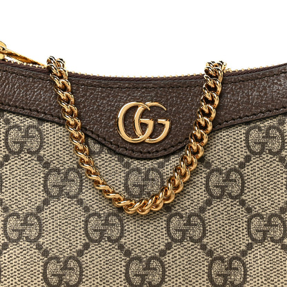 Gucci GG Supreme Monogram Textured Dollar Calfskin Mini Ophidia Chain Bag Beige Ebony 8 of 10