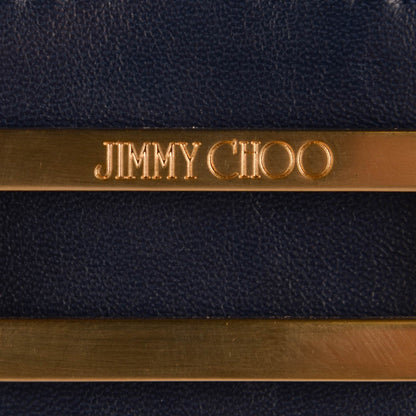Jimmy Choo Python Troy Clutch Navy 7 of 8