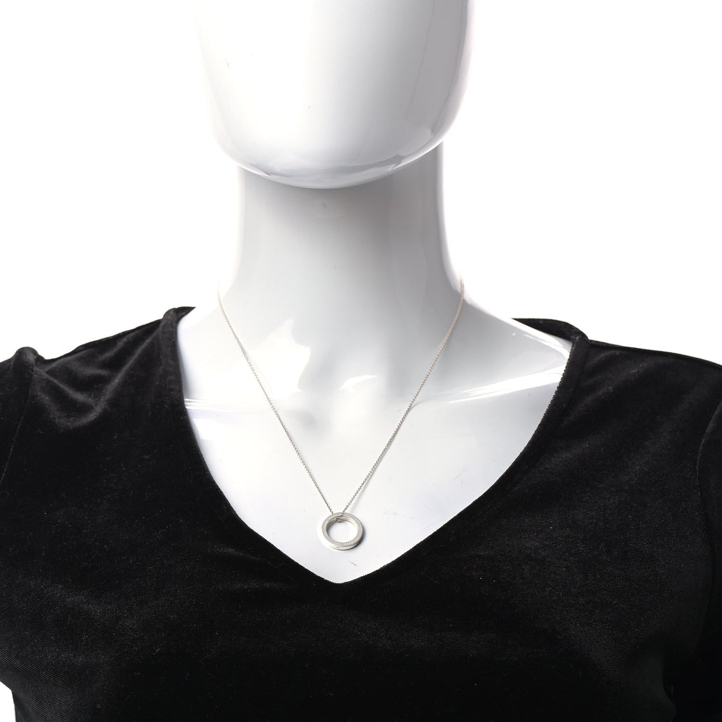 Sterling Silver 1837 Circle Pendant Necklace