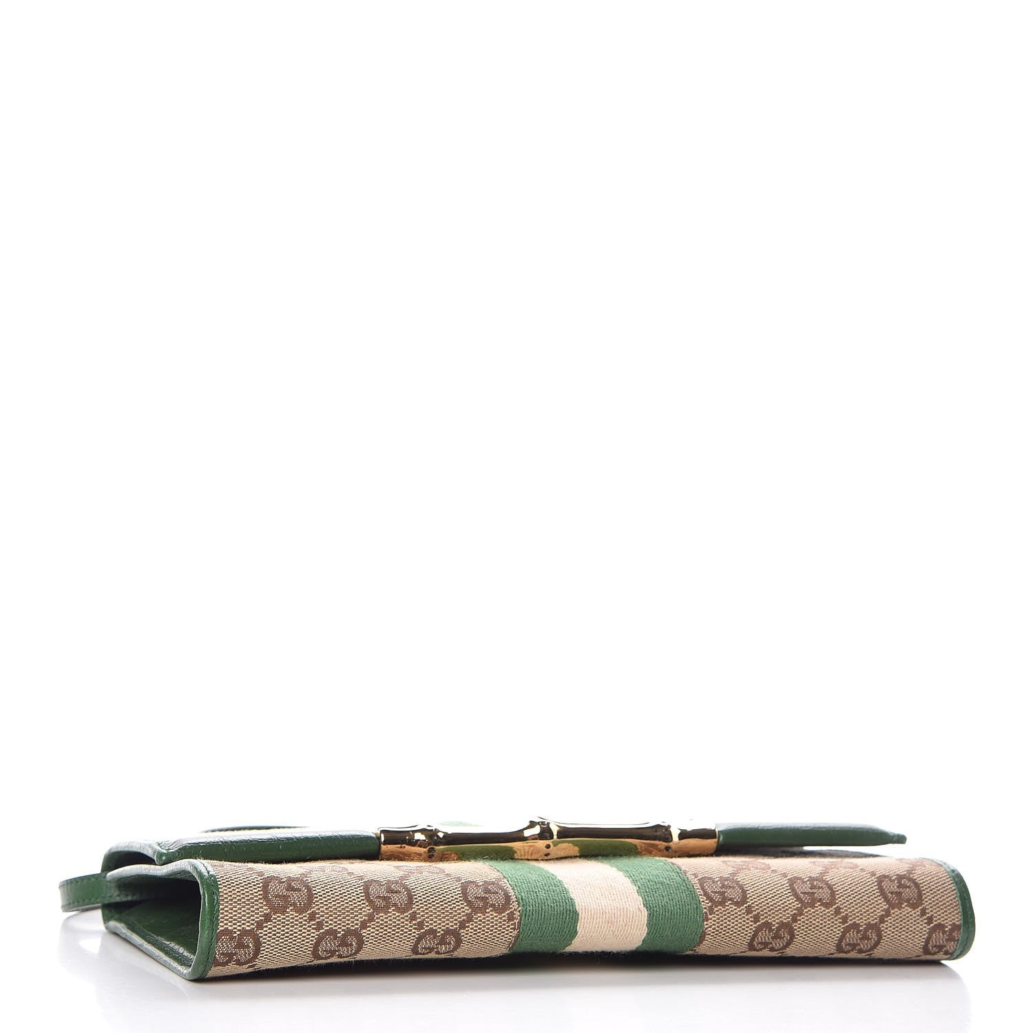 Gucci Monogram Bamboo Web Clutch Green 4 of 7