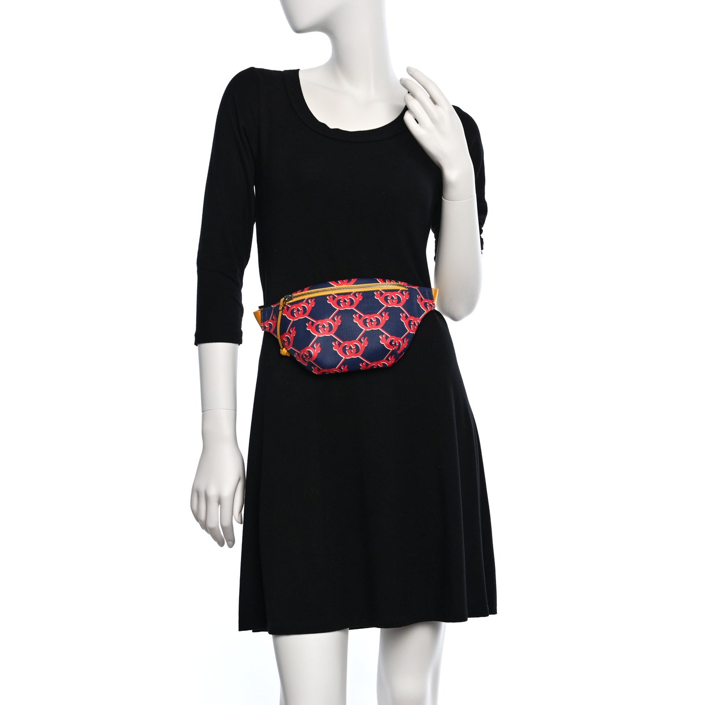 Coated Canvas Interlocking G Snail Childrens Belt Bag Blue