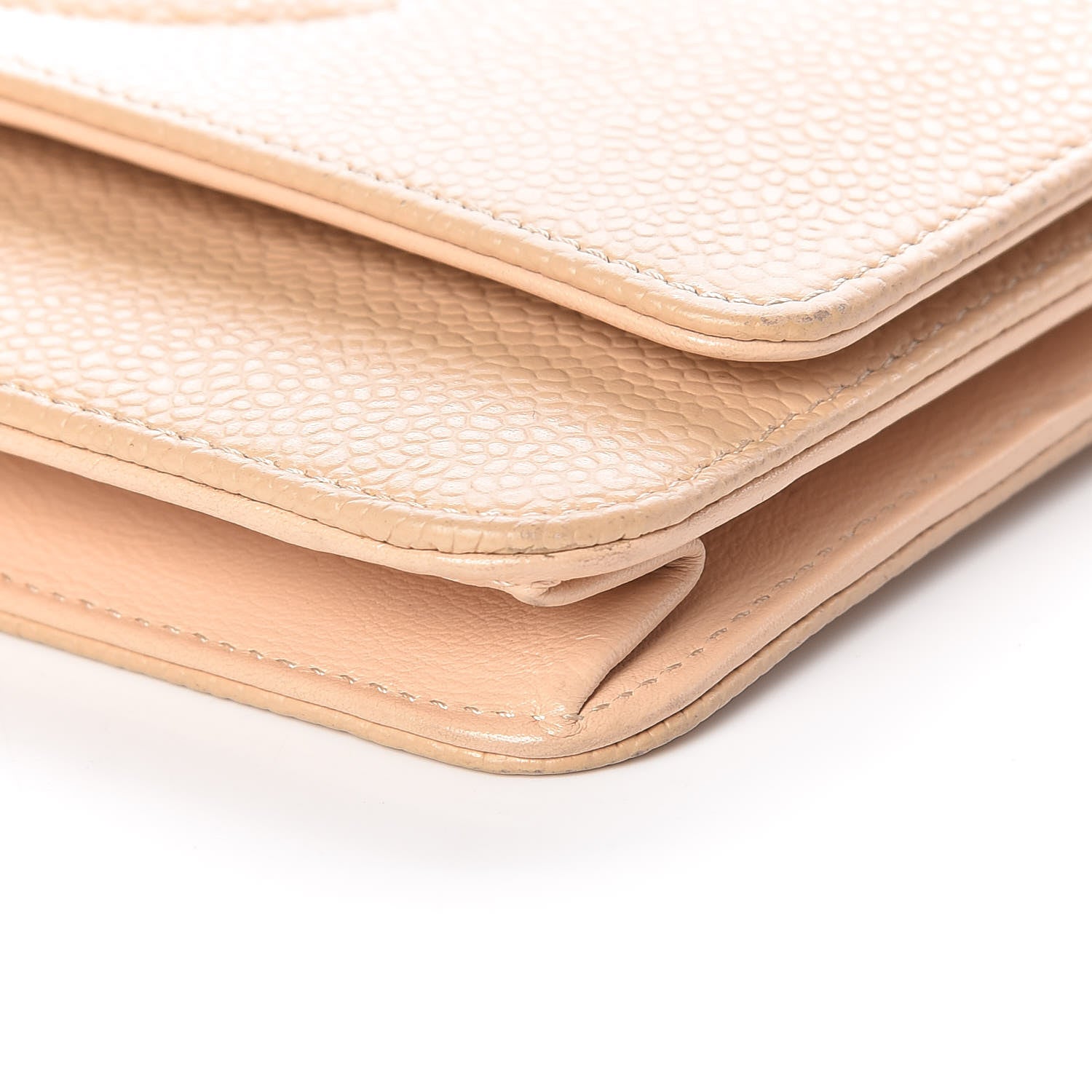 Chanel Caviar Timeless CC Wallet On Chain WOC Beige 10 of 11