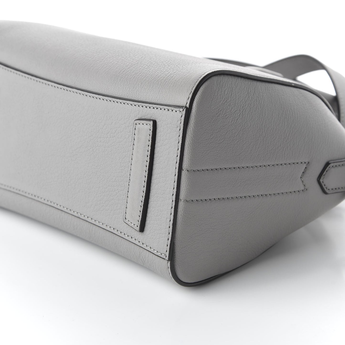 Sugar Goatskin Mini Antigona Pearl Grey