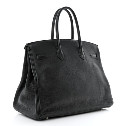 Hermes Taurillon Clemence Birkin 35 Black 3 of 11