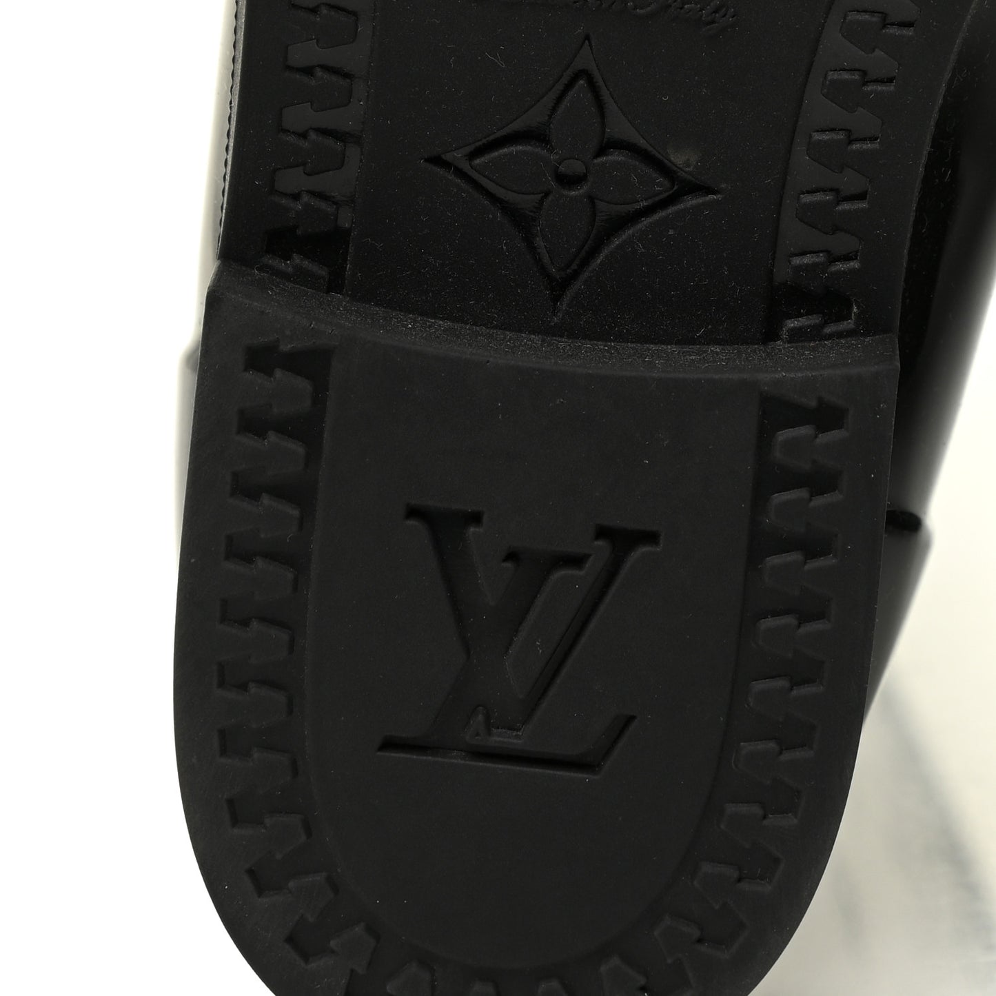 Rubber Embossed Monogram Drops High Rain Boots 37 Black
