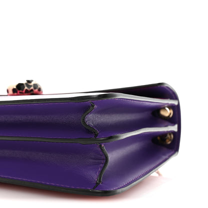 Bulgari Calfskin Serpenti Forever Shoulder Bag Pink Purple 9 of 9