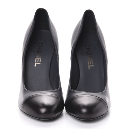 Chanel Lambskin Escarpins CC Pumps 36 Dark Grey 2 of 7