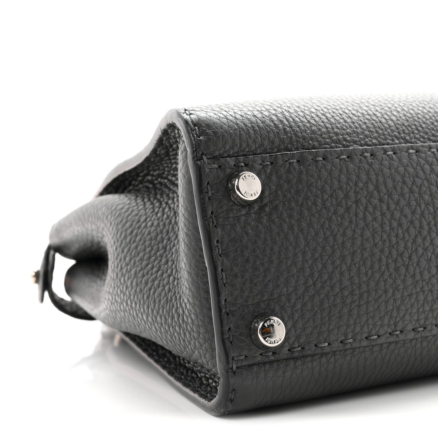 Cuoio Romano Selleria Bi-Color Medium Peekaboo Iconic Satchel Asfalto Latte