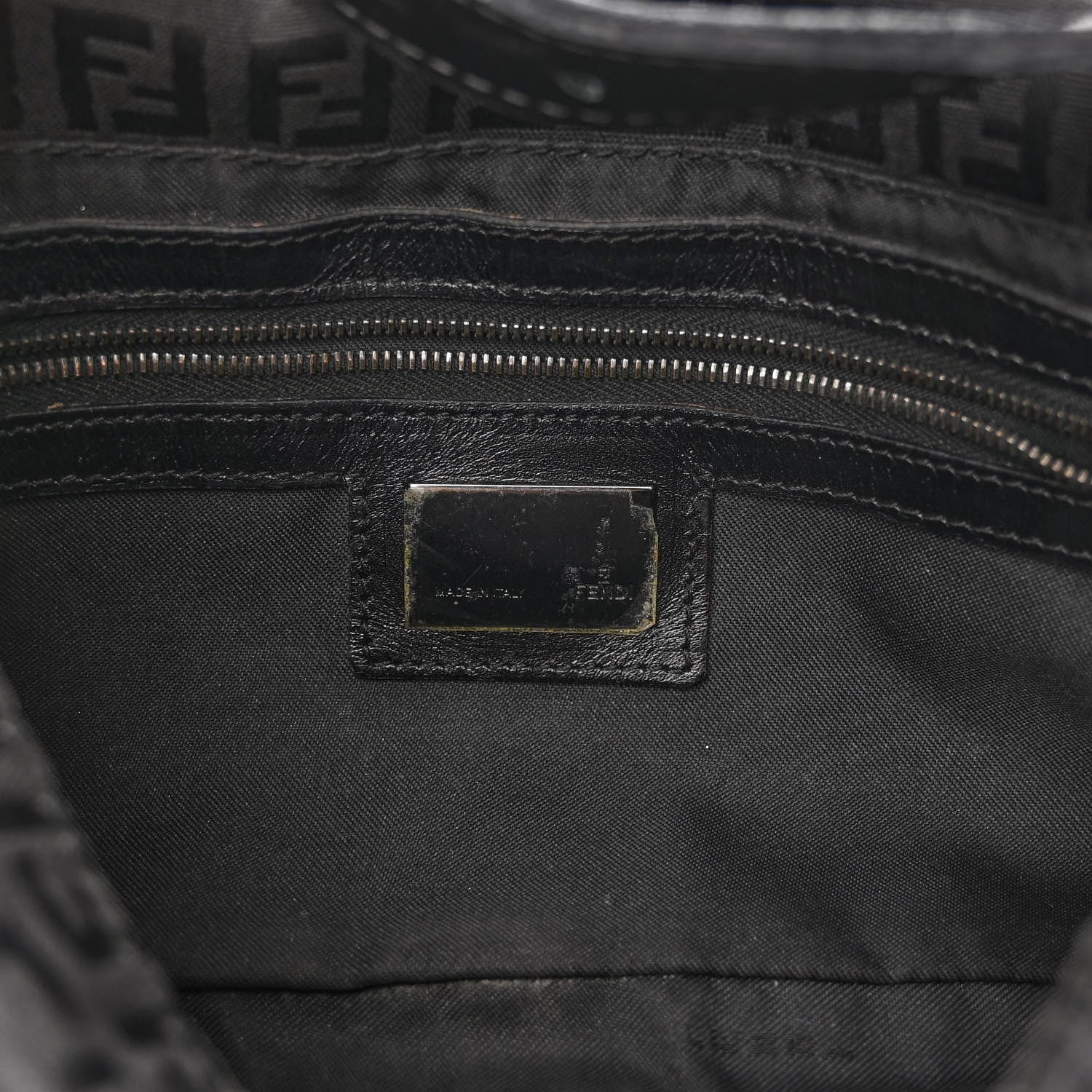 Fendi Zucchino Baguette Black 6 of 10
