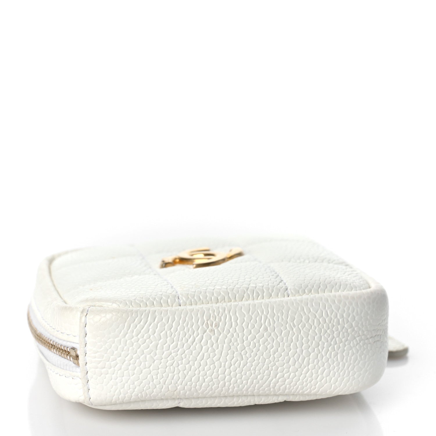 Chanel Caviar Quilted Coin Purse Belt Bag White 4 of 10