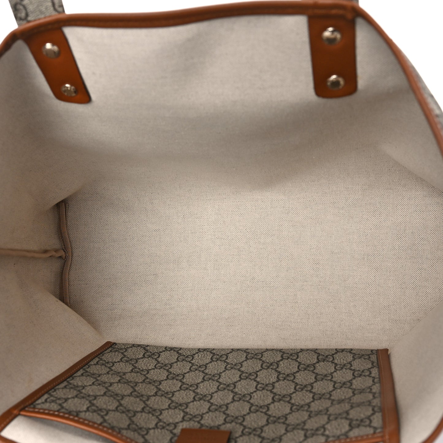 GG Plus Monogram Medium Signature Web Loop Tote Brown