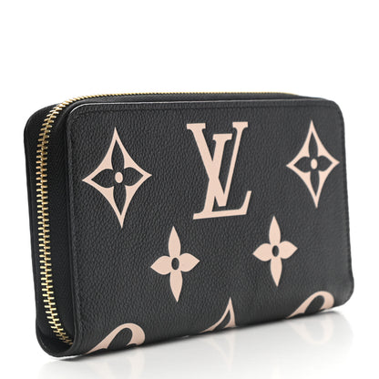 Louis Vuitton Empreinte Monogram Giant Zippy Wallet Black Beige 3 of 7