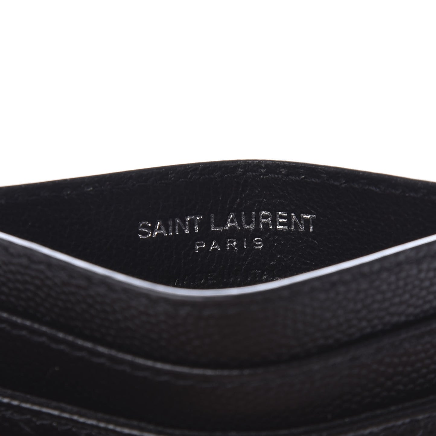 Grain De Poudre Matelasse Chevron Monogram Credit Card Case Black