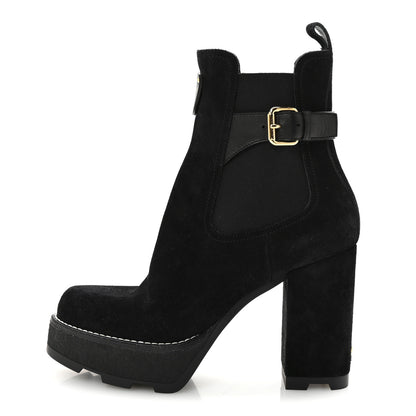 Louis Vuitton LV Suede Beaubourge Ankle Boot 38 Black 1 of 9