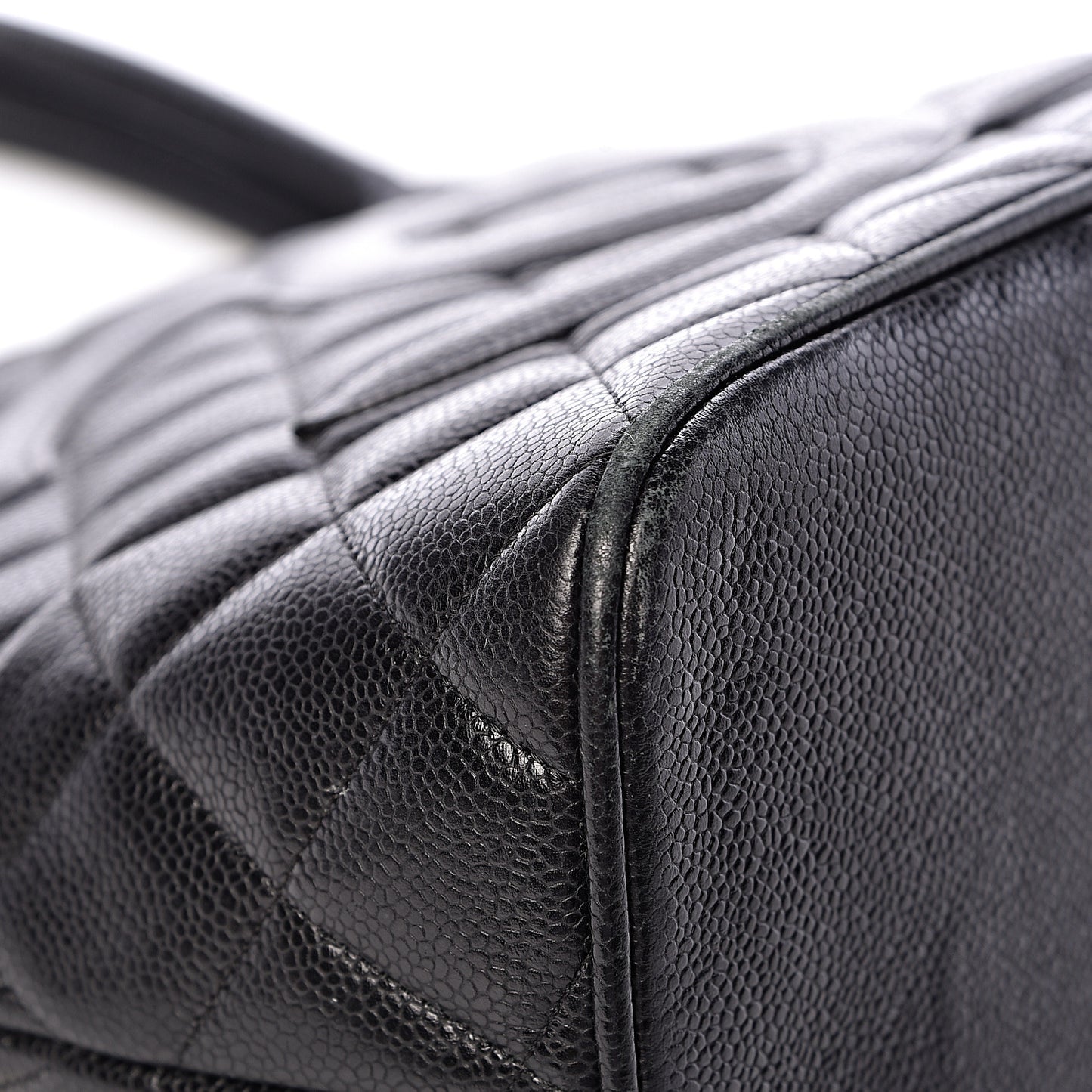 Caviar Quilted Medallion Tote Black