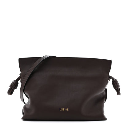 Loewe Calfskin Mini Flamenco Knot Clutch Chocolate 1 of 10